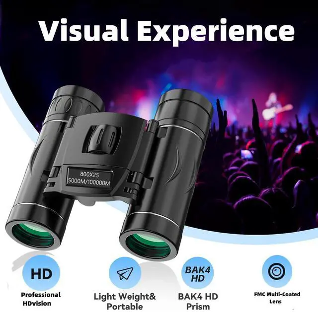 Main image of 800X25 Binocular for Adults with BAK4 Prism Lens High Powered Mini Pocket Binoculars Telescope for Bird Watching, Hunting, Concert, Theater, Opera, Traveling, Sightseeing