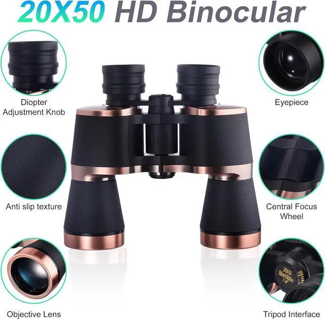 Main image of 20x50 High Powered Binoculars for Adults,Wide Field of View/High Definition Binoculars Professional Binocular for Football Games,Concerts, Travel,Bird Watching,Hunting BAK4 Prism FMC Lens