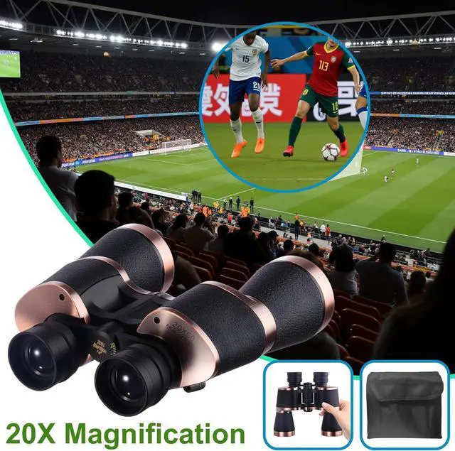 Alt view image 7 of 7 - 20x50 High Powered Binoculars for Adults,Wide Field of View/High Definition Binoculars Professional Binocular for Football Games,Concerts, Travel,Bird Watching,Hunting BAK4 Prism FMC Lens (Brown)