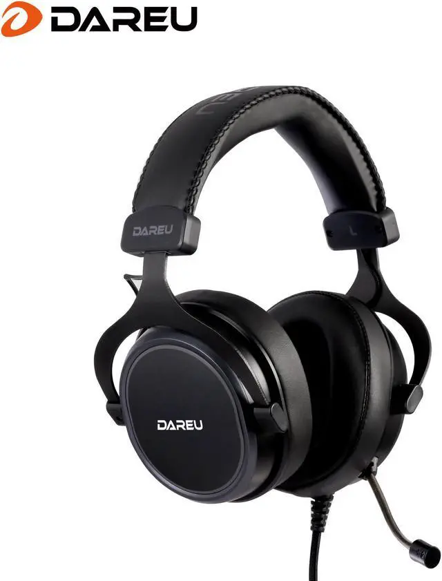 Alt view image 3 of 7 - Dareu EH925 Wired Gaming Headset - 7.1 Surround Sound - Memory Foam Ear Pads - 53MM Drivers - Detachable Microphone - Multi Platforms Black Headphone - Works with PC, PS4/3 & Xbox One/Series X, NS