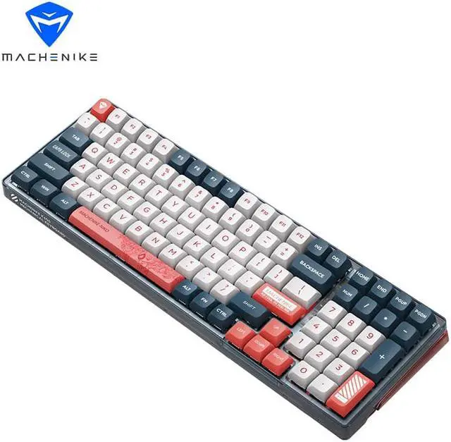 Alt view image 4 of 7 - MACHENIKE K600 V2 Wireless Mechanical Keyboard,Sunset Afterglow Wired,Tri-mode Hot Swappable Kailh BOX Switch RGB,100 Key Upgrade - Red Switch