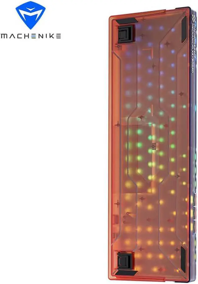 Alt view image 7 of 7 - MACHENIKE K600 V2 Wireless Mechanical Keyboard,Sunset Afterglow Wired,Tri-mode Hot Swappable Kailh BOX Switch RGB,100 Key Upgrade - Red Switch