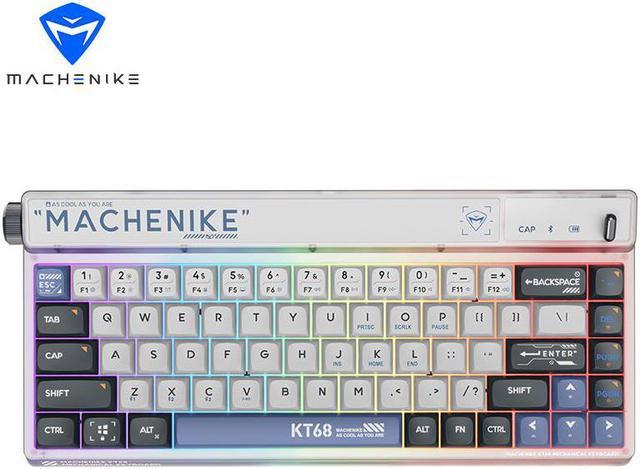 MACHENIKE KT68 Bluetooth Keyboard 68 Key Tri-mode Customized Retro 2.4G  Wireless 3 Models Hot Swap RGB Gaming Mechanical Keyboard - Red Switch Zero 