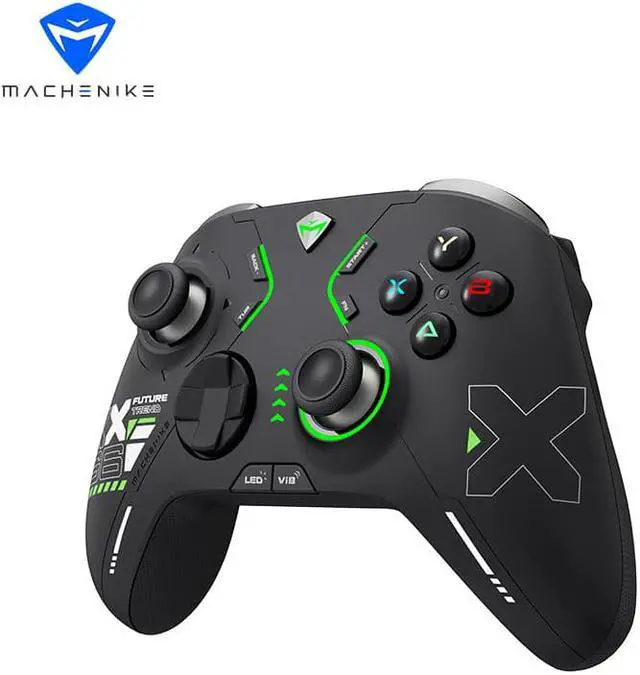 Alt view image 2 of 7 - MACHENIKE G6 Magnetic Hall Sensing Controller 3-Ways Trigger Locks Tri-Mode Connectivity Applies to Nintendo Switch Arcade Games Android - Black