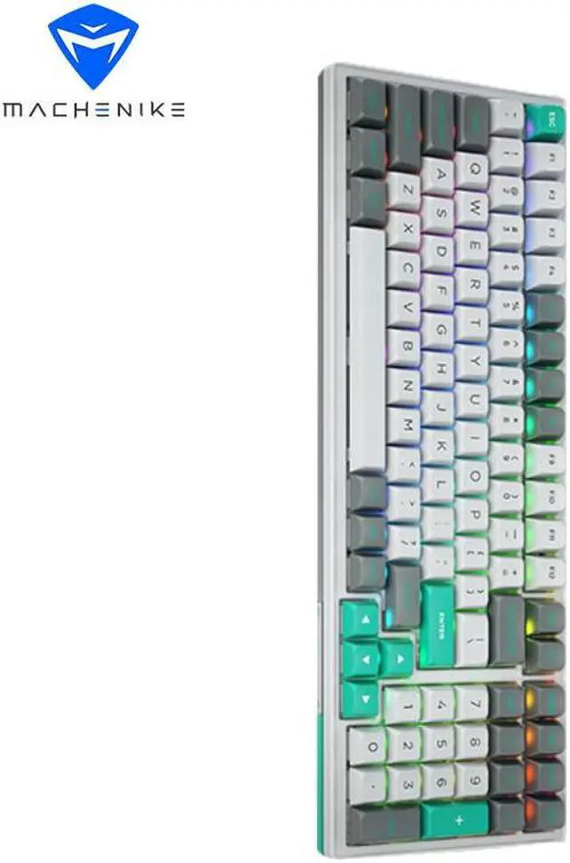 Alt view image 2 of 7 - MACHENIKE CK600 Gaming Keyboard, Tri-mode Dynamic RGB Ambient Light, 3000mAh Endurance, PBT-MDA Profile Cap,100 Key 96% Layout, Marrs Green KTT-KU Brown Tactile Switch