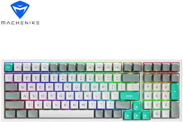Main image of MACHENIKE CK600 Gaming Keyboard, Tri-mode Dynamic RGB Ambient Light, 3000mAh Endurance, PBT-MDA Profile Cap,100 Key 96% Layout, Marrs Green KTT-KU Brown Tactile Switch