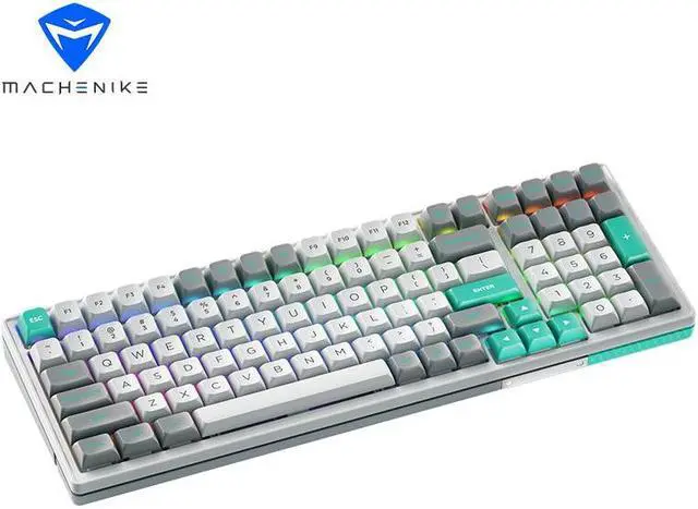 Alt view image 5 of 7 - MACHENIKE CK600 Gaming Keyboard, Tri-mode Dynamic RGB Ambient Light, 3000mAh Endurance, PBT-MDA Profile Cap,100 Key 96% Layout, Marrs Green KTT-KU Brown Tactile Switch