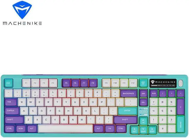 Main image of MACHENIKE GK80 Gaming Keyboard Tri-Mode Gasket-Mounted Structure,97Keys Layout, N Key Rollover,4000mah Endurance, Full RGB Backlit ,Audio Visualizer  Effect,TTC High-Speed Rail Structure Linear Switch