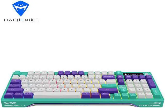 Alt view image 2 of 7 - MACHENIKE GK80 Gaming Keyboard Tri-Mode Gasket-Mounted Structure,97Keys Layout, N Key Rollover,4000mah Endurance, Full RGB Backlit ,Audio Visualizer  Effect,TTC High-Speed Rail Structure Linear Switch