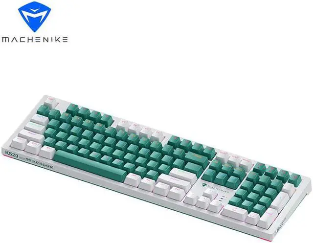Alt view image 5 of 7 - MACHENIKE K520 Wired Mechanical Keyboard 108Key Full Size,RGB Sidelit 20 LED Light Efect,Multi-Media Key,3Pin Hot-Swap -  Brown Switch