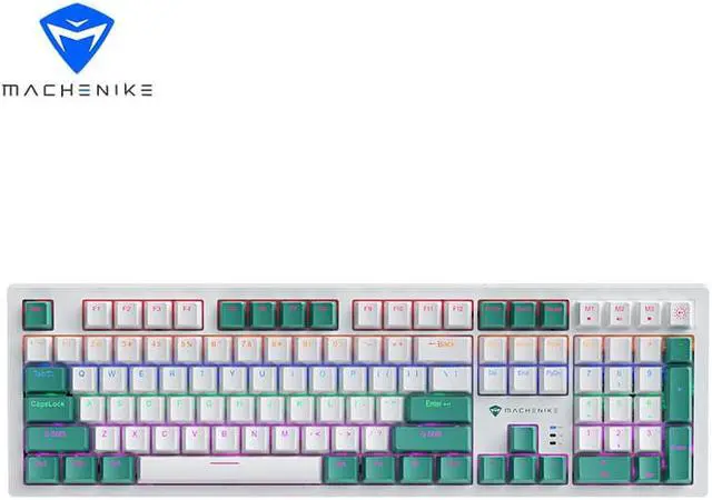 Alt view image 4 of 7 - MACHENIKE K520 Wired Mechanical Keyboard 108Key Full Size,RGB Sidelit 20 LED Light Efect,Multi-Media Key,3Pin Hot-Swap -  Brown Switch