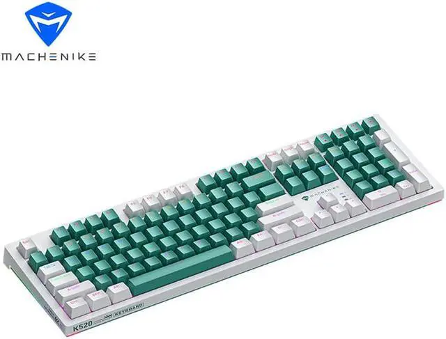 Alt view image 6 of 7 - MACHENIKE K520 Wired Mechanical Keyboard 108Key Full Size,RGB Sidelit 20 LED Light Efect,Multi-Media Key,3Pin Hot-Swap -  Brown Switch