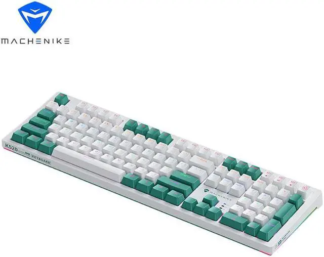 Alt view image 3 of 7 - MACHENIKE K520 Wired Mechanical Keyboard 108Key Full Size,RGB Sidelit 20 LED Light Efect,Multi-Media Key,3Pin Hot-Swap -  Brown Switch