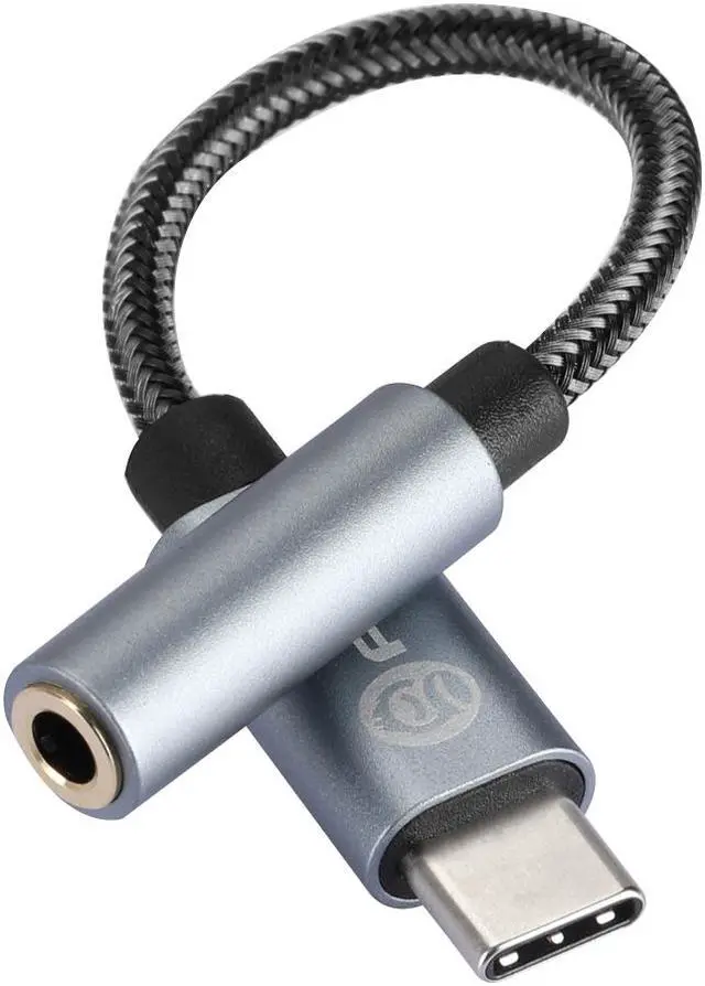 Alt view image 2 of 7 - ApeSonic Pebble : USB C (Type C) Audio Adaptor, ALC4050 High Resolution DAC, to 3.5mm AUX, 32bit 384kHz Hi Res, Class G Amp, Aluminum Casing, Texture Cable, Replace 3.5mm Jack of Smart Phone