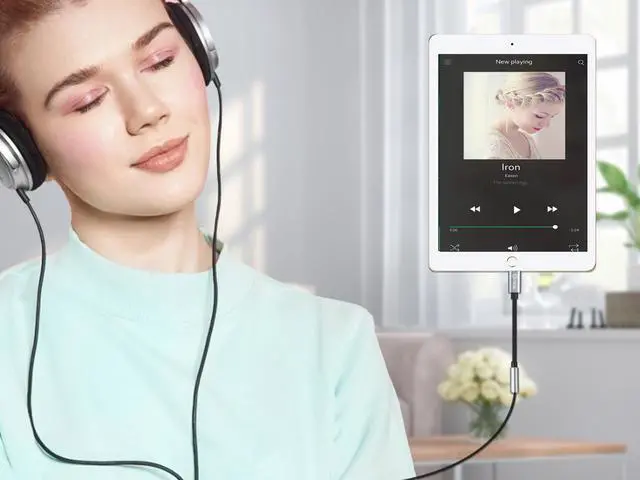 Alt view image 7 of 7 - ApeSonic Pebble : USB C (Type C) Audio Adaptor, ALC4050 High Resolution DAC, to 3.5mm AUX, 32bit 384kHz Hi Res, Class G Amp, Aluminum Casing, Texture Cable, Replace 3.5mm Jack of Smart Phone