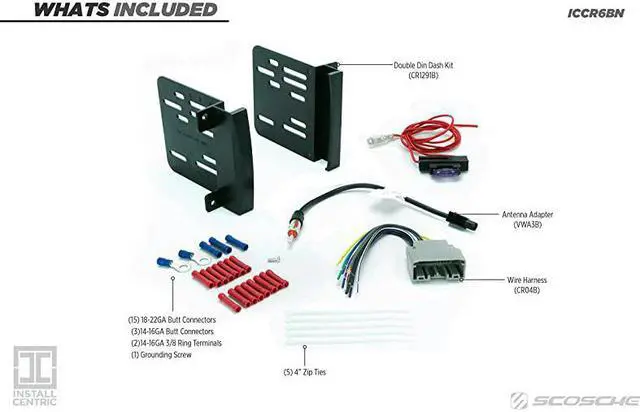 Alt view image 2 of 3 - Centric ICCR6BN ChryslerDodgeJeep 200714 Double Din Complete ation Kit