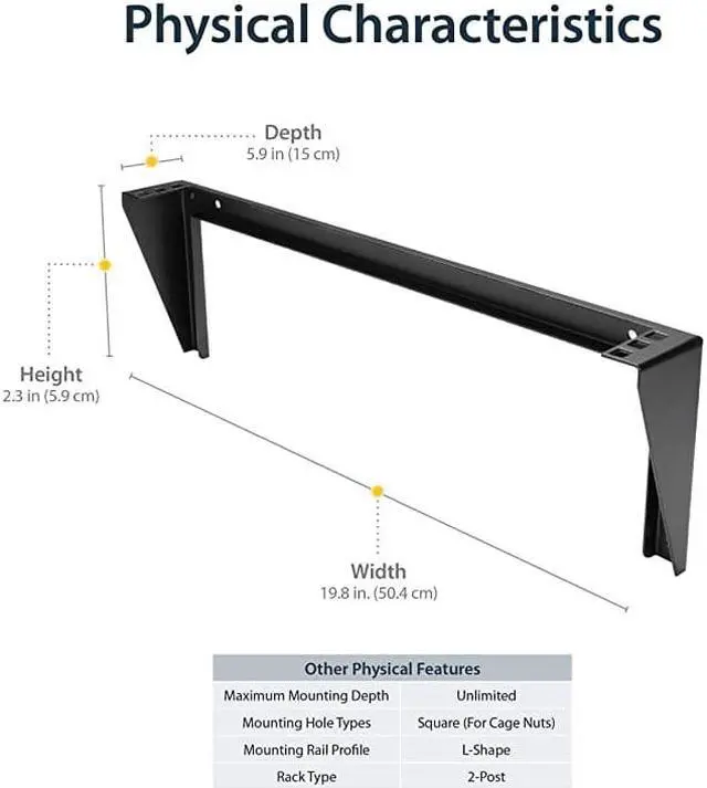 Alt view image 5 of 7 - com 1U Wall Mount Patch Panel Bracket 19 in Steel Vertical Mounting Bracket for Networking and Data Equipment RK119WALLVBlack
