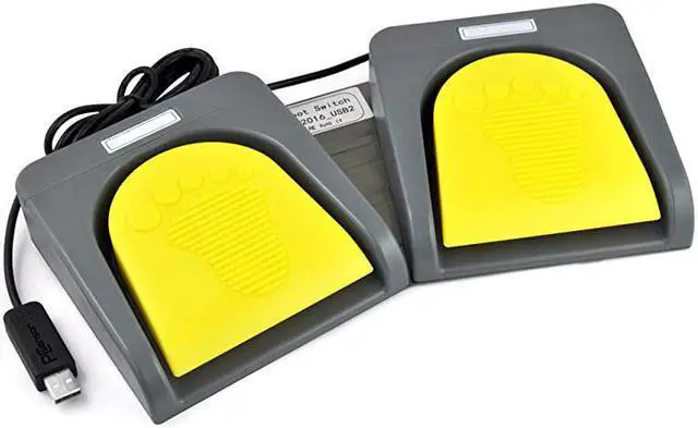 Main image of USB Double 2 Foot Switch Control Pedal Video Game Customized PC Keyboard Multimedia Key Free Drive HID