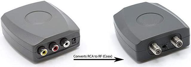Alt view image 3 of 6 - RF Modulator | RCA Composite to RF Coaxial | Converts Standard Definition Signals to Coax Includes AV Cable