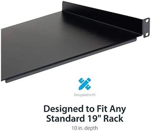 Alt view image 4 of 7 - com 1U Fixed Server Rack Mount Shelf 10in Deep Steel Universal Cantilever Tray for 19quot AVNetwork Equipment Rack 44lbs CABSHELF1U10