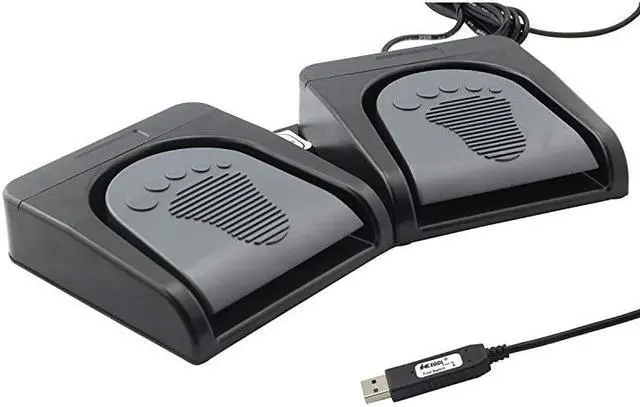 Alt view image 5 of 7 - Upgraded USB Double Pedal Assembly 2 Foot Switch Control 2 Key Button Footswitch Program Video Game Customized PC Keyboard Mouse Multimedia Action HID Black