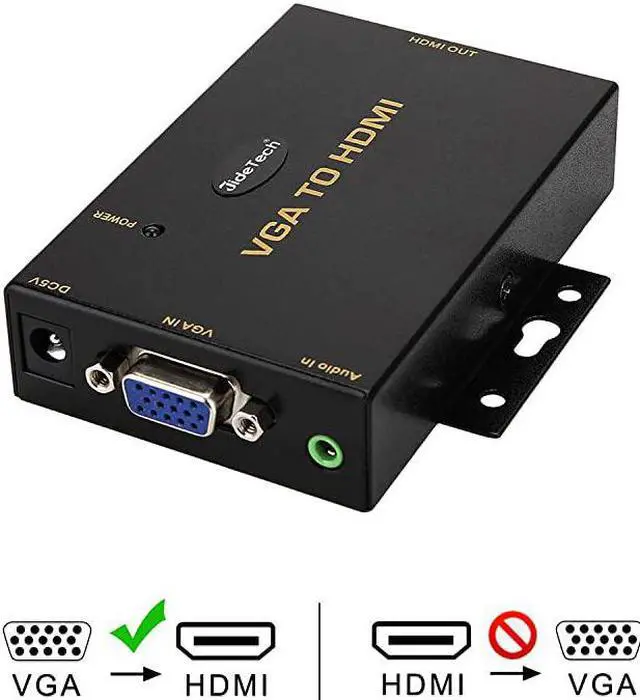 Main image of VGA to HDMI Converter with 35mm Audio Port for PC Laptop Display Computer Mac Projector
