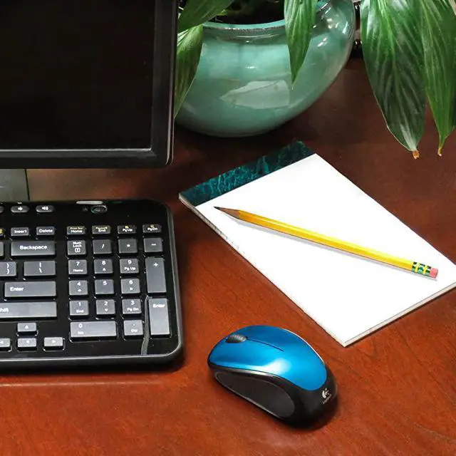 Alt view image 3 of 5 - Wireless Mouse m317 with Unifying Receiver Steel Blue