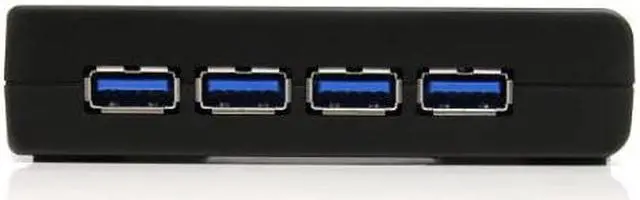 Alt view image 2 of 5 - com 4Port USB 30 SuperSpeed Hub with Power Adapter Portable Multiport USBA Dock IT Pro USB Port Expansion Hub for PCMac ST4300USB3Black