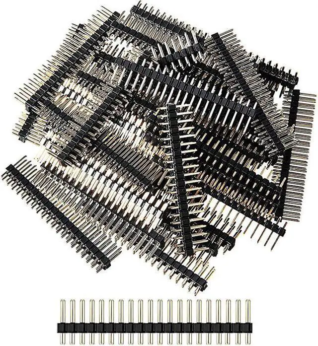 Alt view image 2 of 7 - BreakAway 01 Inch 2 x 20pin Strip Dual Male Header Double Row Straight Connector Pin Header Compatible with Raspberry Pi Zero GPIO Pack of 20