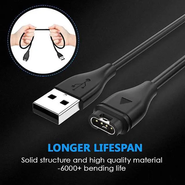 Alt view image 5 of 6 - Compatible with Garmin vivoactive 3 / Forerunner 745 / 45S / Swim 2 Charger,Replacement 3.3ft USB Charger Adapter Charge Cord Charging Cable for Garmin vivoactive 3 Forerunner 745 Smart Watch