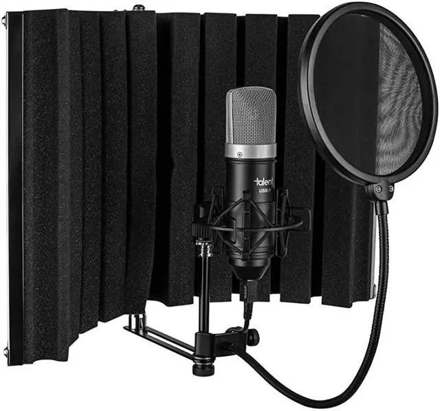 Main image of AllinOne USB Home Recording Studio Vocal Booth USB Mic Shock Mount Pop Filter