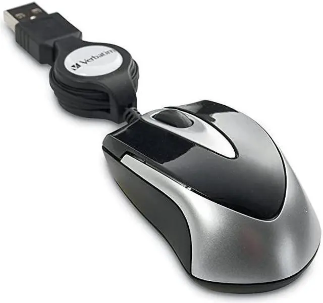 Main image of USB Corded Mini Travel Optical Wired Mouse for Mac and PC - Metro Series Black