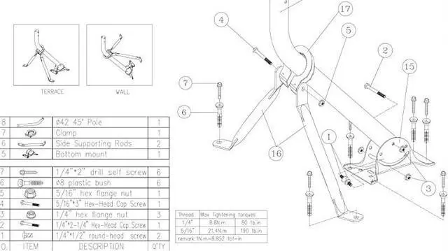 Alt view image 4 of 4 - Universal Outdoor Heavy Duty Satellite DishAntenna Mount Tripod TV Pole
