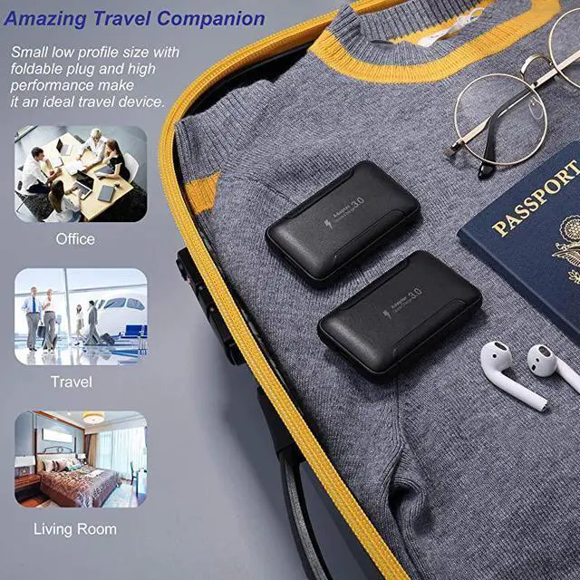 Alt view image 7 of 7 - Quick Charging 3.0,  2 Pack 18W QC 3.0 Fast Charging Charger Block Slim Flat Wall Charger Compatible with Wireless Charger,Galaxy S10 S9 S8 Plus Note 8 9 10+,iPhone 11 Pro Max/XR/XS/Max-Black