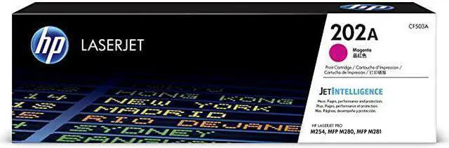 Main image of 202A | CF503A | Toner Cartridge | Works with  LaserJet Pro M254 M281cdw M281dw | Magenta