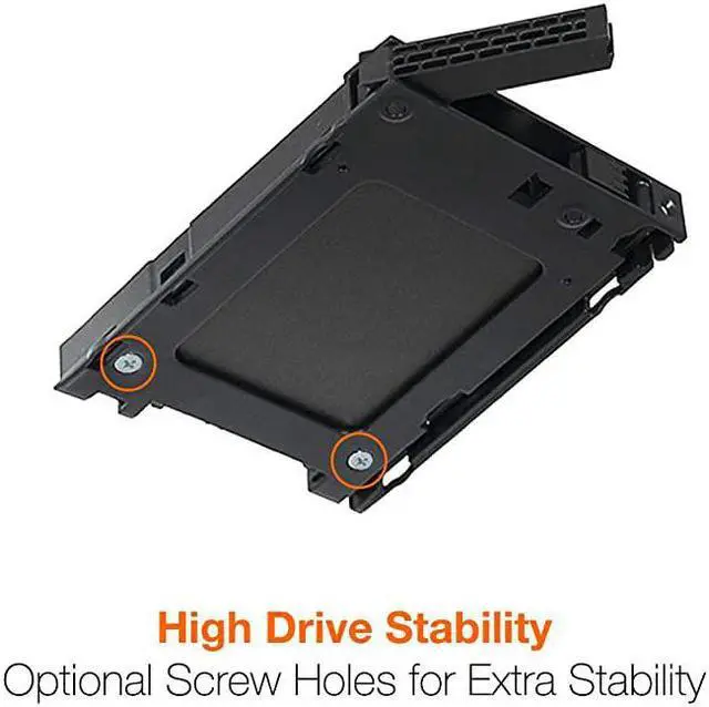 Alt view image 6 of 7 - Dual 2 x 2.5 HDD/SSD Drive Removable Mobile Rack Cage Sled Caddy for External 3.5” Bay. Comparable to Tray-Less Design - ExpressCage MB742SP-B