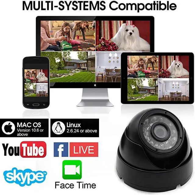 Alt view image 2 of 7 - Camera 1 Megapixel USB Webcam with CMOS OV9712 Image Sensor Waterproof Indoor Outdoor Web Camera,USB with Cameras with Microphone UVC for Use in Android Linux Windows Mac Raspberry Pi,Plug&Play