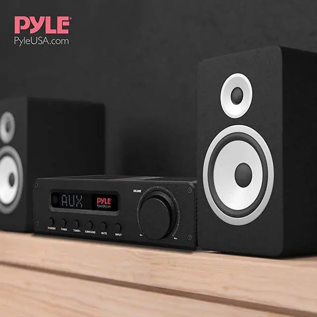 Alt view image 7 of 7 - Wireless Bluetooth Home Audio Amplifier 100W 5 Channel Home Theater Power Stereo Receiver Surround Sound w HDMI AUX FM Antenna Subwoofer Speaker Input 12V Adapter  PFA540BT