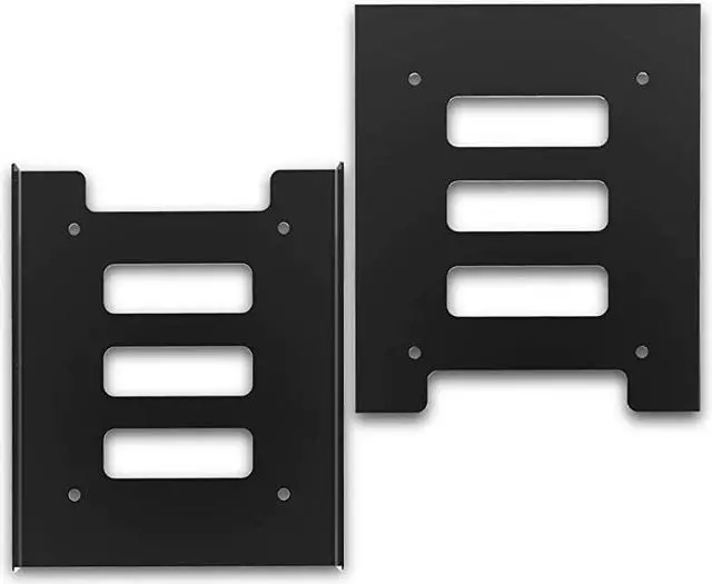 Alt view image 4 of 5 - SSD Mounting Bracket  2 Pack 25 to 35 Inch SSD HDD Holder Metal Mounting Adapter Bracket Dock for Desktop PC SSD Server Hard Drive Tray