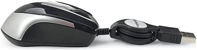 Alt view image 2 of 3 - USB Corded Mini Travel Optical Wired Mouse for Mac and PC - Metro Series Black
