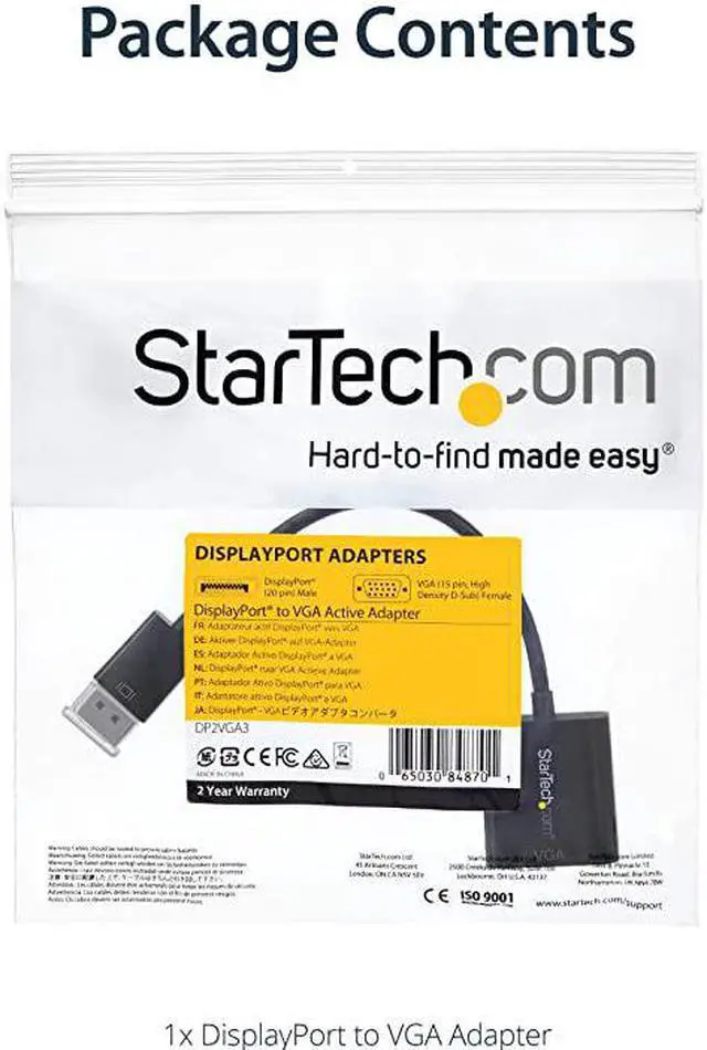 Alt view image 6 of 6 - com DisplayPort to VGA Display Adapter 1080p 1920x1200 Active DP to VGA Male to Female HD Video Converter for laptopPCMonitor DP2VGA3
