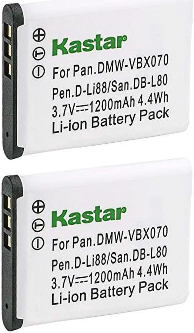 2X DBL80 VWVBX070 DLI88 Battery Replace for Sanyo Xacti DMXCG11