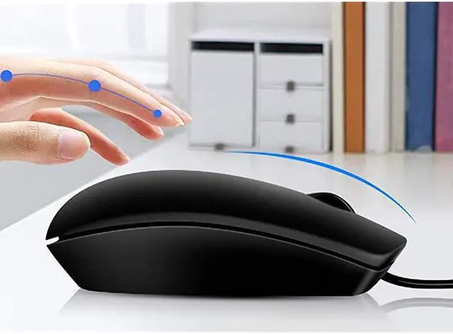 Alt view image 5 of 7 - MS116 Wired USB Optical Mouse Ergonomic Optical Mice Sensitivity 1000 dpi Cable Length 1.8m - 6 Months' Warranty