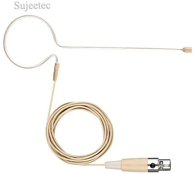 Alt view image 5 of 7 - Pro Earset Microphone Headset Headworn Microphone Over Ear Condenser Mic for AKG Wireless System Bodypack Transmitter Ideal for Singing Presentation Churches Lectures Beige