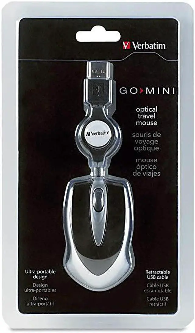 Alt view image 3 of 3 - USB Corded Mini Travel Optical Wired Mouse for Mac and PC - Metro Series Black