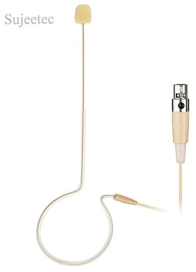 Alt view image 2 of 7 - Pro Earset Microphone Headset Headworn Microphone Over Ear Condenser Mic for AKG Wireless System Bodypack Transmitter Ideal for Singing Presentation Churches Lectures Beige