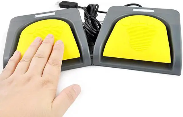 Alt view image 6 of 7 - USB Double 2 Foot Switch Control Pedal Video Game Customized PC Keyboard Multimedia Key Free Drive HID