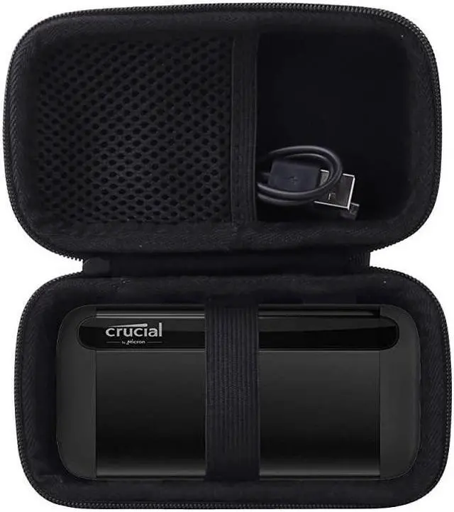 Alt view image 2 of 7 - Hard Carrying Case Case Compatible for Crucial 1TB/500GB X8 Portable SSD (Storage)
