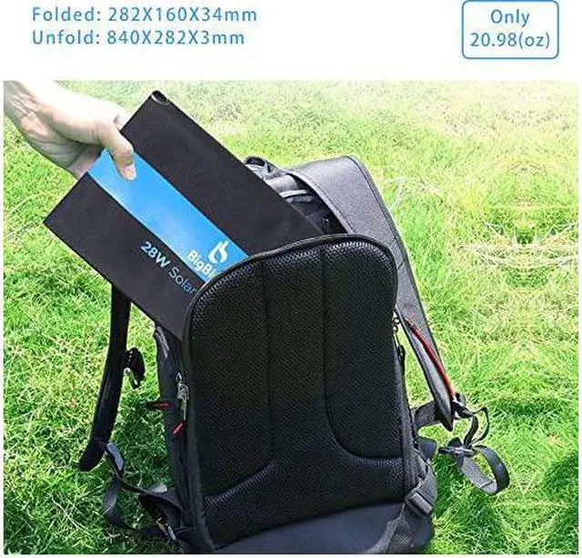 Alt view image 6 of 7 - Upgraded 3 USB Ports 28W Solar Charger5V48A Max Foldable Portable Solar Phone Charger with SunPower Solar Panel Compatible with iPhone 11XsXS MaxXRX87 iPad Samsung Galaxy LG etc