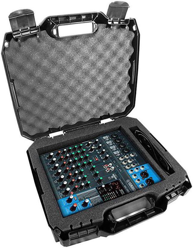 Main image of DJ Mixer Travel Case Compatible with Yamaha MG10XU MG10 MG06 10 Input Stereo Mixer Effects and Cables Hard Shell Protection with PreDiced Customizable Foam Interior
